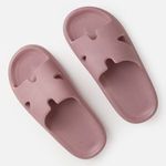 Fashion, accesorii si bijuterii - Femei - Incaltaminte femei - Slapi si papuci femei - Slapi Slides pentru Femei, Culoare Nude, Talpa Antiderapanta, Model Reliefat - Infinity.ro