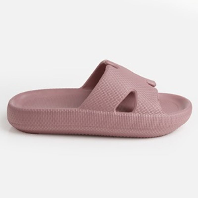 Fashion, accesorii si bijuterii - Femei - Incaltaminte femei - Slapi si papuci femei - Slapi Slides pentru Femei, Culoare Nude, Talpa Antiderapanta, Model Reliefat - Infinity.ro