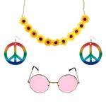 Casa si Gradina - Decoratiuni - Decoratiuni petrecere - Masti si costume carnaval - Set Deghizare Costum Hippie Multicolor - Infinity.ro