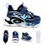 Fashion, accesorii si bijuterii - Copii - Incaltaminte copii - Sneakers si tenisi copii - Pantofi sport cu luminite, Model Navy Style, Piele ecologica, Baieti, Bleumarin, Marimea 26 - Infinity.ro