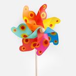 Casa si Gradina - Decoratiuni - Obiecte decorative - Accesorii decorative - Moara de vant decorativa cu model floarea-soarelui, 55 cm, multicolora - Infinity.ro