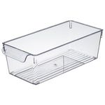 Electronice si Electrocasnice - Aparate frigorifice - Accesorii aparate frigorifice - Cutie Organizatoare pentru Frigider, Plastic Transparent cu Mâner, 32,5x15x10 cm - Infinity.ro