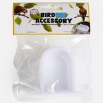 Petshop - Accesorii petshop - Culcusuri si custi - Tarcuri si colivii - Cadita pentru pasari de colivie, plastic, 6,5x5x3 cm, alb - Infinity.ro