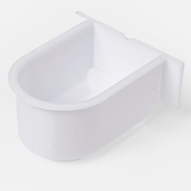 Petshop - Accesorii petshop - Culcusuri si custi - Tarcuri si colivii - Cadita pentru pasari de colivie, plastic, 6,5x5x3 cm, alb - Infinity.ro