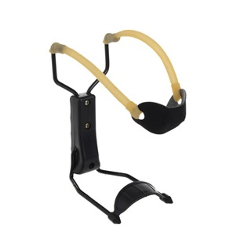 Jucarii, Copii si Bebe - Jucarii si jocuri - Jucarii de exterior - Alte jucarii de exterior - Prastie pliabila cu maner ergonomic, 12x17 cm, Neagra - Infinity.ro