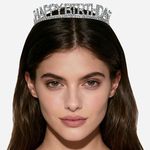 Casa si Gradina - Decoratiuni - Decoratiuni petrecere - Accesorii pentru petrecere - Tiara de Petrecere Happy Birthday cu Stras, Argintie - Infinity.ro