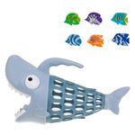 Jucarii, Copii si Bebe - Jucarii si jocuri - Jucarii de exterior - Jucarii pentru plaja si nisip - Jucarie Rechin cu Maner pentru Prins Pesti, Gri, 26cm, Set 7 buc - Infinity.ro