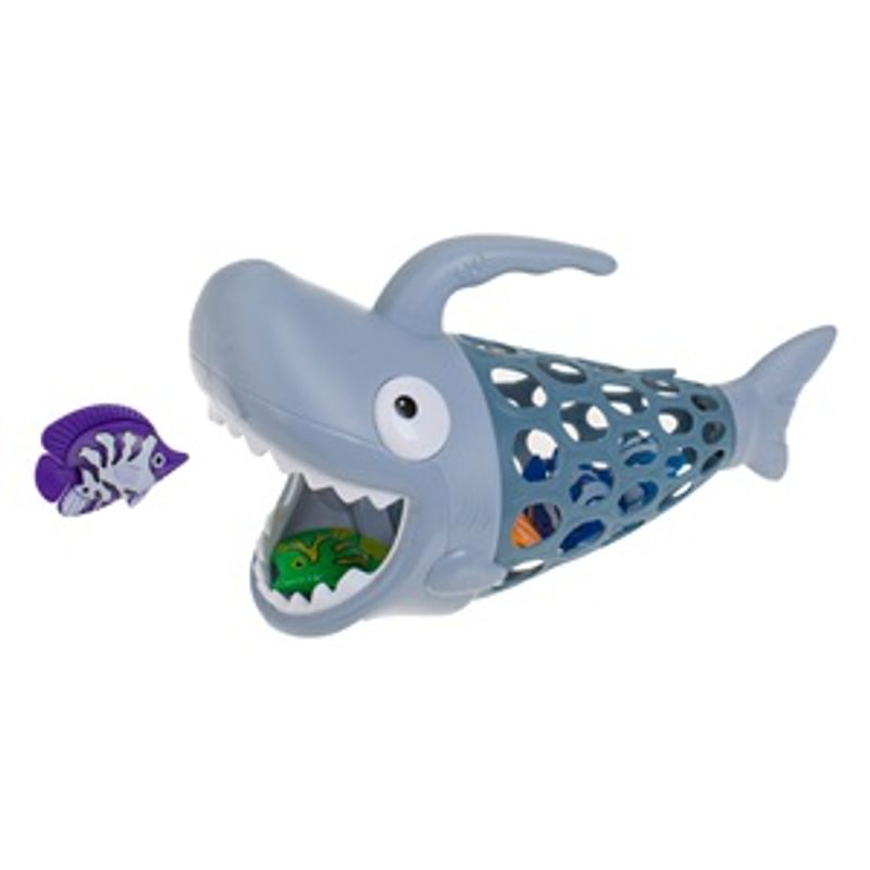 Jucarii, Copii si Bebe - Jucarii si jocuri - Jucarii de exterior - Jucarii pentru plaja si nisip - Jucarie Rechin cu Maner pentru Prins Pesti, Gri, 26cm, Set 7 buc - Infinity.ro
