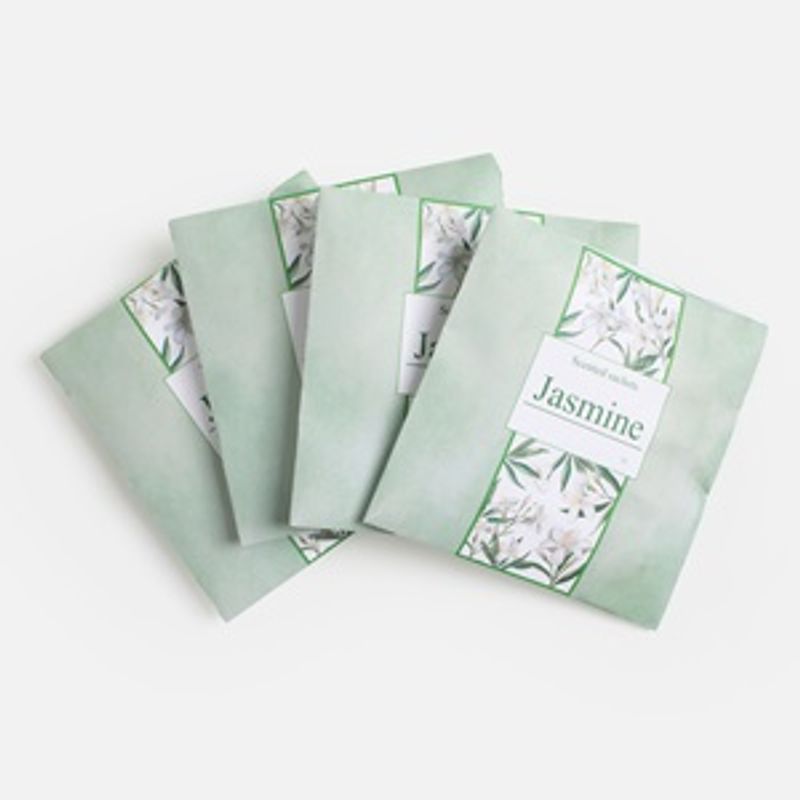 Casa si Gradina - Decoratiuni - Aromaterapie si lumanari - Odorizante camera - Pliculete parfumate cu aroma de iasomie, set 4 bucati, verde - Infinity.ro