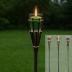 Casa si Gradina - Decoratiuni - Obiecte decorative - Accesorii decorative - Torta din Bambus cu Pahar pentru Lumina Citronella - Infinity.ro