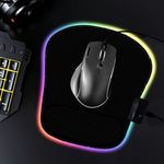 PC, gaming si accesorii - Periferice PC - Mousepad - Mousepad Gaming cu LED, 23,5x21,3 cm, Negru - Infinity.ro