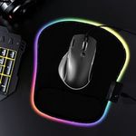 PC, gaming si accesorii - Periferice PC - Mousepad - Mousepad Gaming cu LED, 23,5x21,3 cm, Negru - Infinity.ro