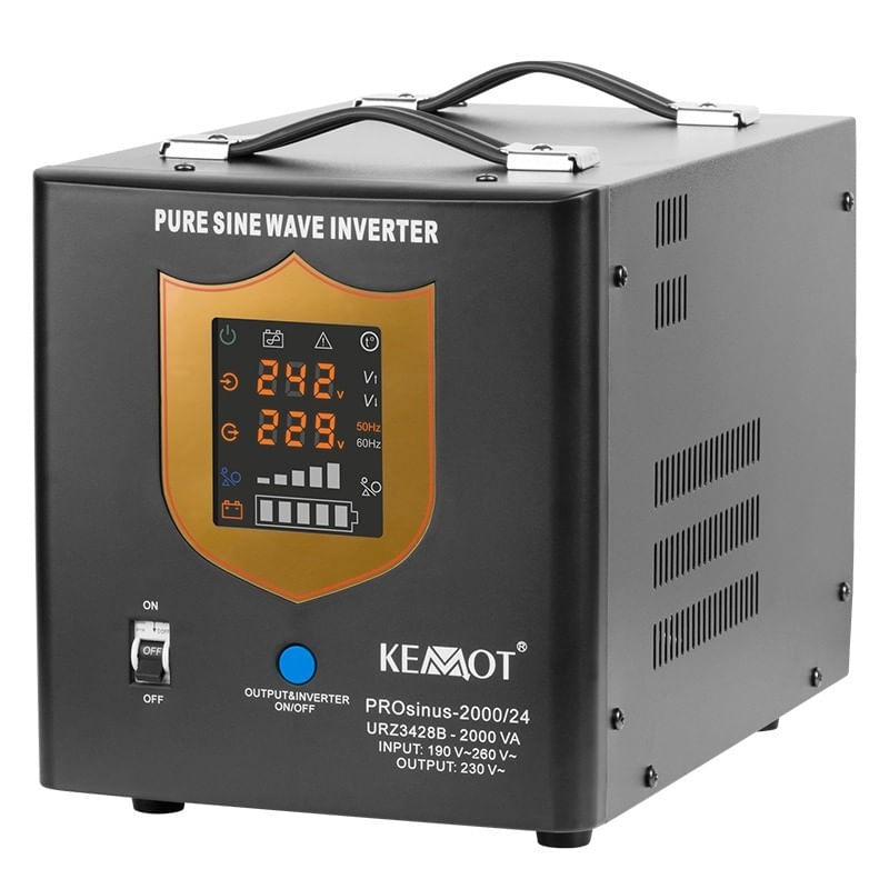 PC, gaming si accesorii - UPS-uri - UPS-uri fara management - UPS centrale sinus pur 2000VA/1400W 24V Kemot, URZ3428B - Infinity.ro