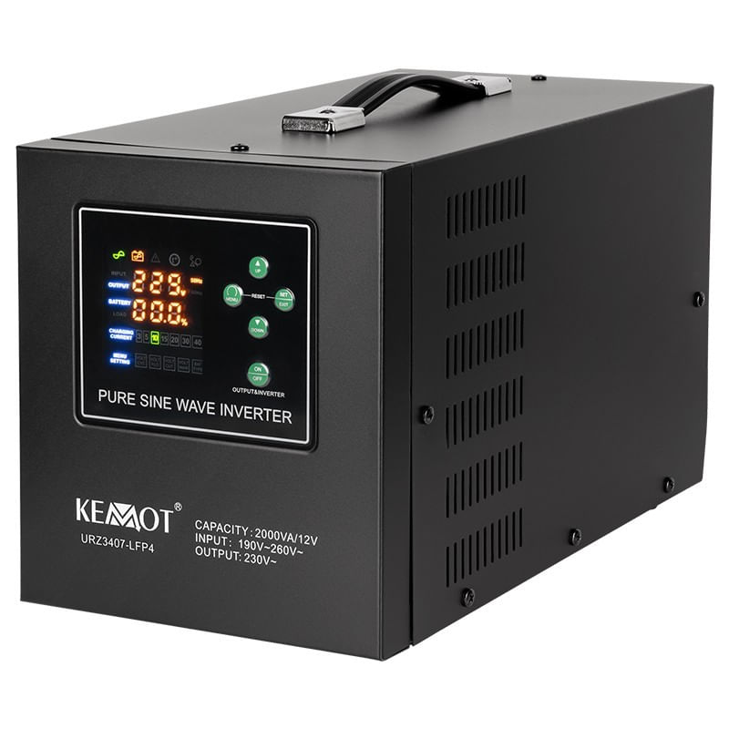 PC, gaming si accesorii - UPS-uri - UPS-uri fara management - UPS centrale termice sinus pur 2000VA/1200W 12V Kemot, URZ3407-LFP4 - Infinity.ro