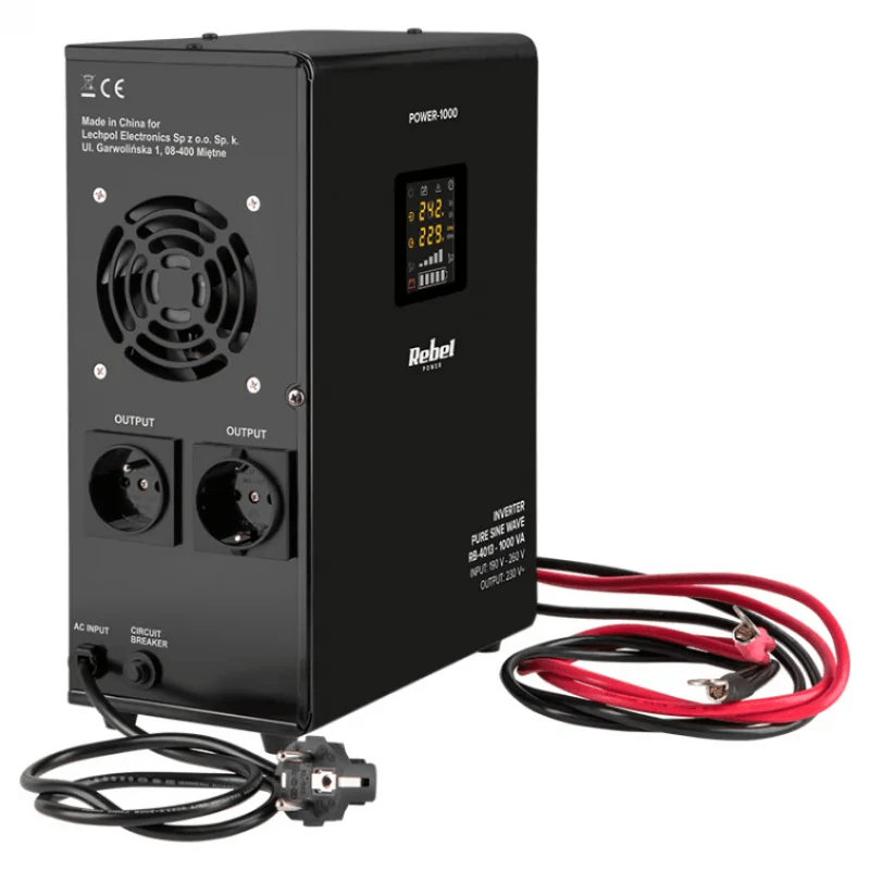 PC, gaming si accesorii - UPS-uri - UPS-uri fara management - UPS centrale termice, functii multiple, sinusoida pura, 1000VA, 700W, 12V, montare pe perete, Rebel, RB-4013 - Infinity.ro