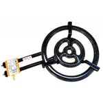 Sport si Outdoor - Camping - Bucatarie de camping - Arzatoare si accesorii - Pirostrie cu 3 cercuri arzatoare, L-40, diametru 40 cm, arzator gaz G-30, GPL, avizat CE, Power+ GRC76040 - Infinity.ro