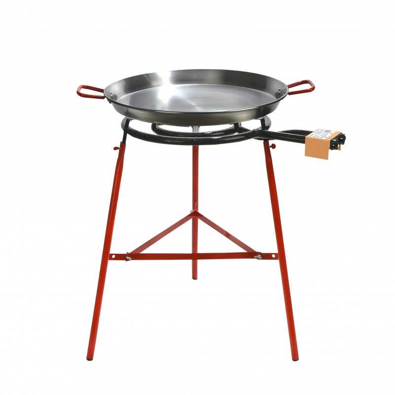 Sport si Outdoor - Camping - Bucatarie de camping - Arzatoare si accesorii - Set gatit paella fructe de mare Mirador, tigaie 60 cm inclusa, suport 3 picioare, arzator 2 cercuri, GRC75005 - Infinity.ro