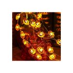 Casa si Gradina - Decoratiuni - Decoratiuni de sezon - Lumini cu fir dovleac de Halloween - 2 m - 20 LED - functioneaza cu baterii - decor pentru interior si exterior - Infinity.ro