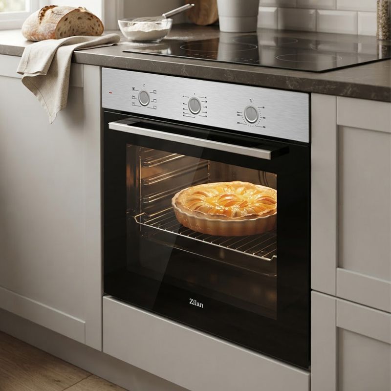 Electronice si Electrocasnice - Aragazuri, cuptoare si hote - Cuptoare - Cuptoare incorporabile - Cuptor electric incorporabil Zilan ZLN6420, 73 L, 6 functii de gatire, grill, negru si inox - Infinity.ro