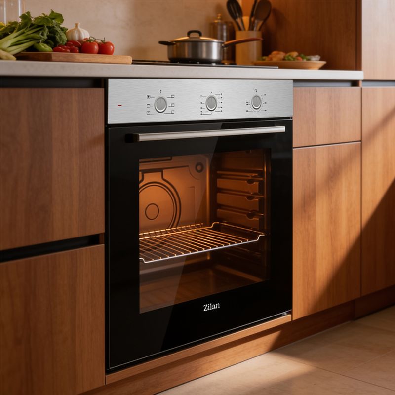Electronice si Electrocasnice - Aragazuri, cuptoare si hote - Cuptoare - Cuptoare incorporabile - Cuptor electric incorporabil Zilan ZLN6420, 73 L, 6 functii de gatire, grill, negru si inox - Infinity.ro