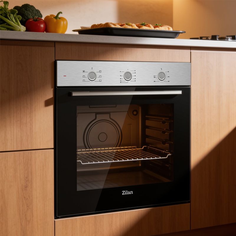 Electronice si Electrocasnice - Aragazuri, cuptoare si hote - Cuptoare - Cuptoare incorporabile - Cuptor electric incorporabil Zilan ZLN6420, 73 L, 6 functii de gatire, grill, negru si inox - Infinity.ro