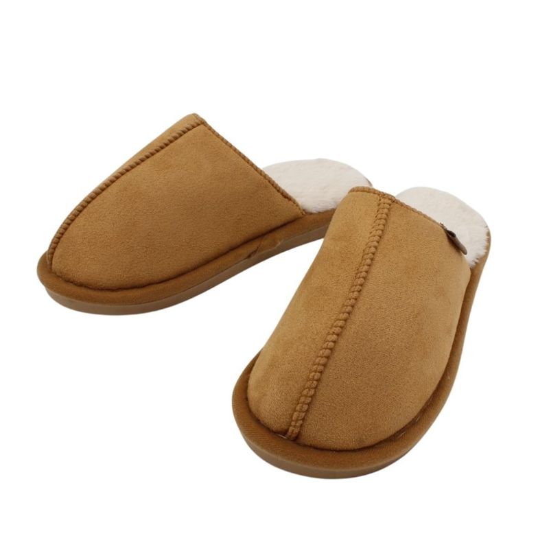 Fashion, accesorii si bijuterii - Barbati - Incaltaminte barbati - Slapi si papuci barbati - Papuci de casa imblaniti, Antonio, pentru barbati, culoarea maro, 44-45 EU - Infinity.ro