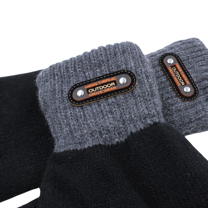 Fashion, accesorii si bijuterii - Barbati - Accesorii barbati - Manusi barbati - Manusi barbati, Antonio, captuseala interioara de plus, culoare bleumarin si gri, one size - Infinity.ro