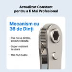 Casa si Gradina - Constructii - Scule de mana si unelte - Surubelnite - Set Surubelnite Precizie Magnetice AXTH 17 in 1, 16 Biti din Otel, 90 Grade, Maner Ergonomic, Proiecte DIY, Gri - Infinity.ro