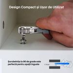 Casa si Gradina - Constructii - Scule de mana si unelte - Surubelnite - Set Surubelnite Precizie Magnetice AXTH 17 in 1, 16 Biti din Otel, 90 Grade, Maner Ergonomic, Proiecte DIY, Gri - Infinity.ro
