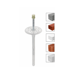 Casa si Gradina - Constructii - Feronerie si accesorii - Suruburi, dibluri si accesorii uz general - Diblu pentru polistiren cu cui metalic si cap din plastic, LFMG 10x300 mm, LFMG10300 (cutie de 100 buc.) - Infinity.ro