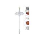 Casa si Gradina - Constructii - Feronerie si accesorii - Suruburi, dibluri si accesorii uz general - Diblu pentru polistiren cu cui metalic si cap din plastic, LMX 10x160 mm, flansa 60 mm, LMX10160 (set de 10 buc.) - Infinity.ro