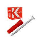 Casa si Gradina - Constructii - Feronerie si accesorii - Suruburi, dibluri si accesorii uz general - Diblu universal 8x40 mm cu surub cu cap inecat 5x50 mm, Klimas Wkret-met, SFXP08040050 (cutie de 100 buc.) - Infinity.ro