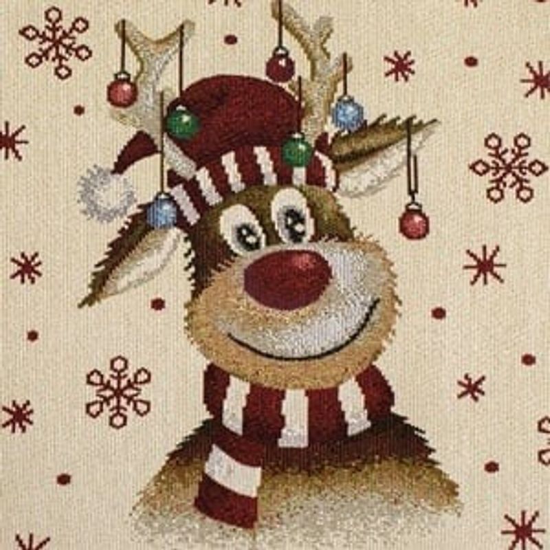 Casa si Gradina - Textile si covoare - Textile bucatarie - Fete de masa - Runner Decorativ de Craciun Tapestry cu Model Reni - Infinity.ro