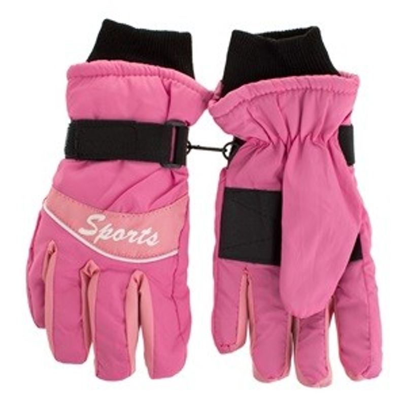 Sport si Outdoor - Echipament Sportiv - Accesorii echipament sportiv - Manusi sport - Manusi de schi pentru fete, Roz Somon, cu captuseala si textura antiderapanta - Infinity.ro