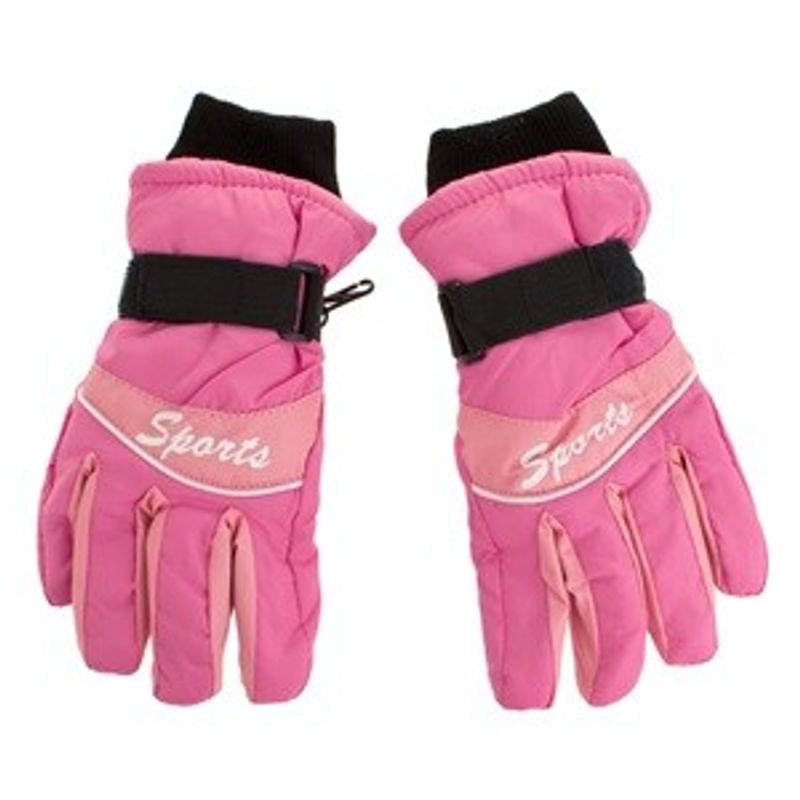 Sport si Outdoor - Echipament Sportiv - Accesorii echipament sportiv - Manusi sport - Manusi de schi pentru fete, Roz Somon, cu captuseala si textura antiderapanta - Infinity.ro
