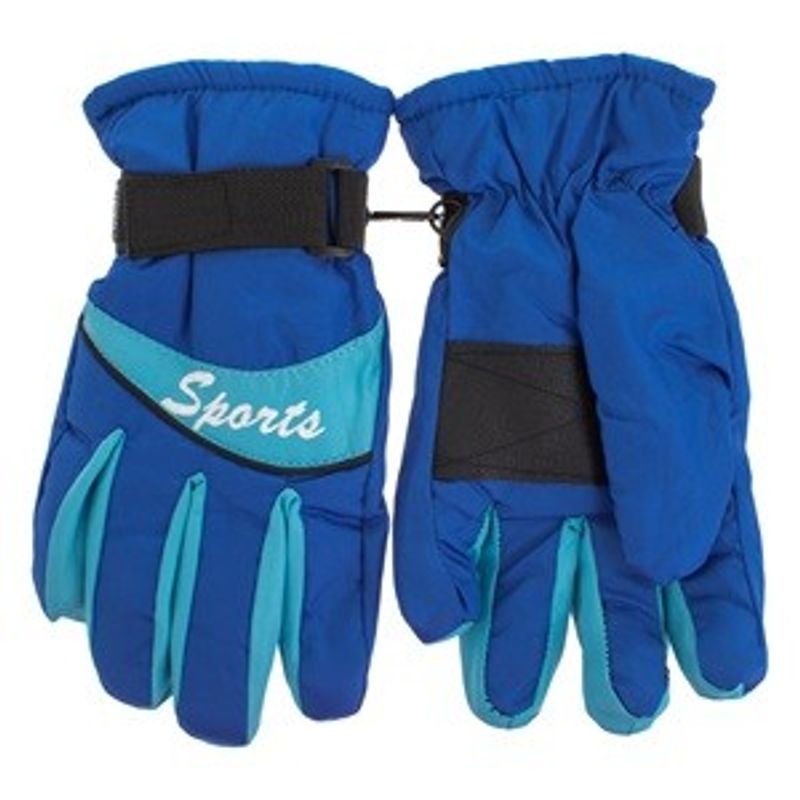 Sport si Outdoor - Echipament Sportiv - Accesorii echipament sportiv - Manusi sport - Manusi de schi pentru baieti, albastre, cu banda reglabila, 12 ani - Infinity.ro