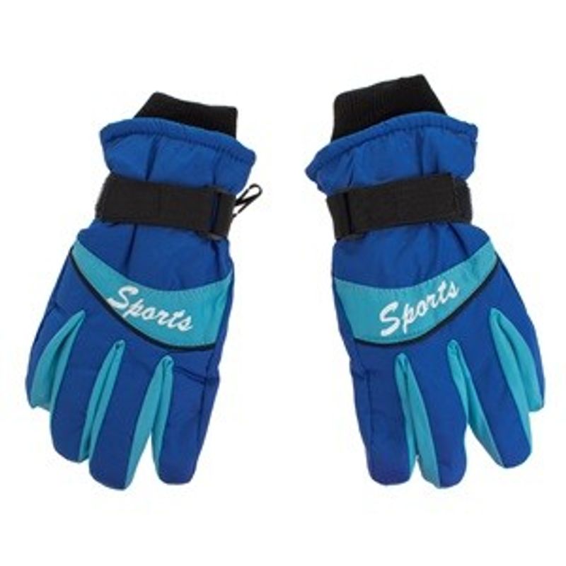 Sport si Outdoor - Echipament Sportiv - Accesorii echipament sportiv - Manusi sport - Manusi de schi pentru baieti, albastre, cu banda reglabila, 12 ani - Infinity.ro