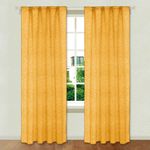 Casa si Gradina - Textile si covoare - Perdele si draperii - Perdele - Perdea decorativa cu banda, Galben mustar, 140x260cm - Infinity.ro