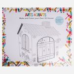 Casa si Gradina - Gradina si terasa - Casute de gradina - Casuta 3D din carton pentru colorat, cu 5 markere si decoratiuni, 53x43x69cm - Infinity.ro