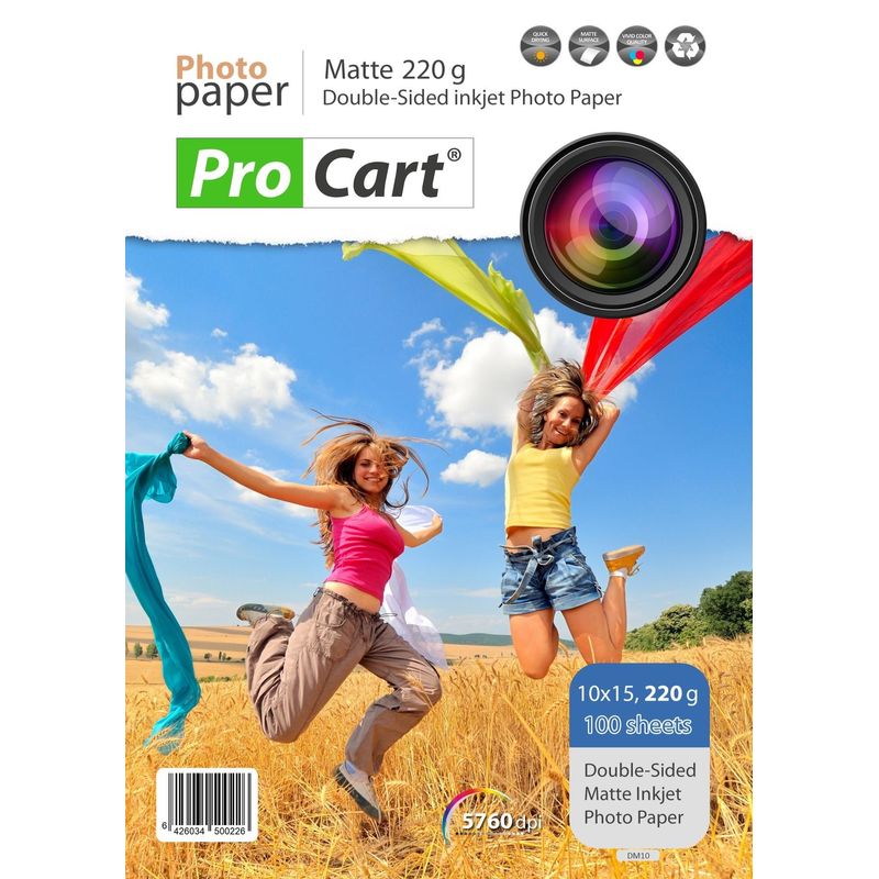Carti si Birotica - Papetarie - Hartie si topuri - Hartie foto - Hartie 10x15 foto dual side 220g cu suprafata mata, 100 coli - Infinity.ro
