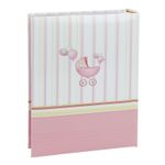 Market - Cadouri - Rame si albume foto - Album foto baby chart book, personalizabil, 300 fotografii, 10x15 cm, spatiu notite, pagini cartonate culoare roz - Infinity.ro