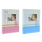 Market - Cadouri - Rame si albume foto - Album foto baby chart book, personalizabil, 300 fotografii, 10x15 cm, spatiu notite, pagini cartonate culoare albastru - Infinity.ro