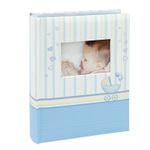 Market - Cadouri - Rame si albume foto - Album foto baby chart book, personalizabil, 300 fotografii, 10x15 cm, spatiu notite, pagini cartonate culoare albastru - Infinity.ro