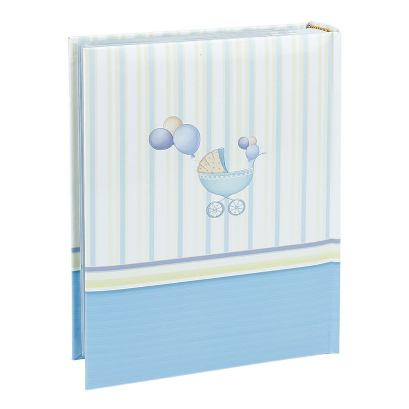 Market - Cadouri - Rame si albume foto - Album foto baby chart book, personalizabil, 300 fotografii, 10x15 cm, spatiu notite, pagini cartonate culoare albastru - Infinity.ro