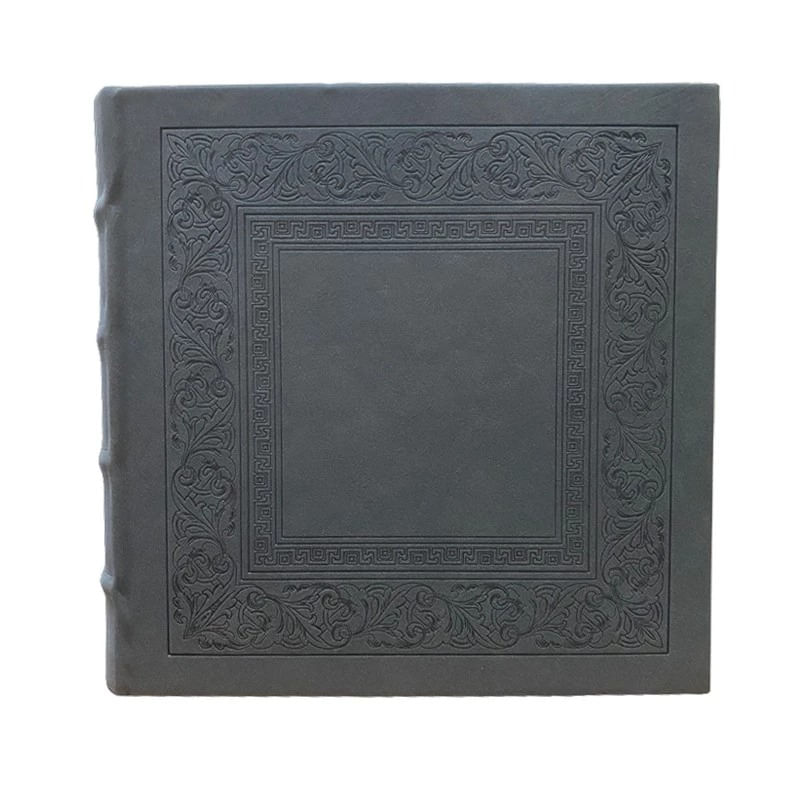 Market - Cadouri - Rame si albume foto - Album foto 10x15, tip carte, 200 poze, coperta catifea gri, vintage - Infinity.ro