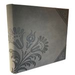 Market - Cadouri - Rame si albume foto - Album foto flower, stocare 200 poze 10x15 cm, coperta flori decorative, diverse culori culoare gri - Infinity.ro