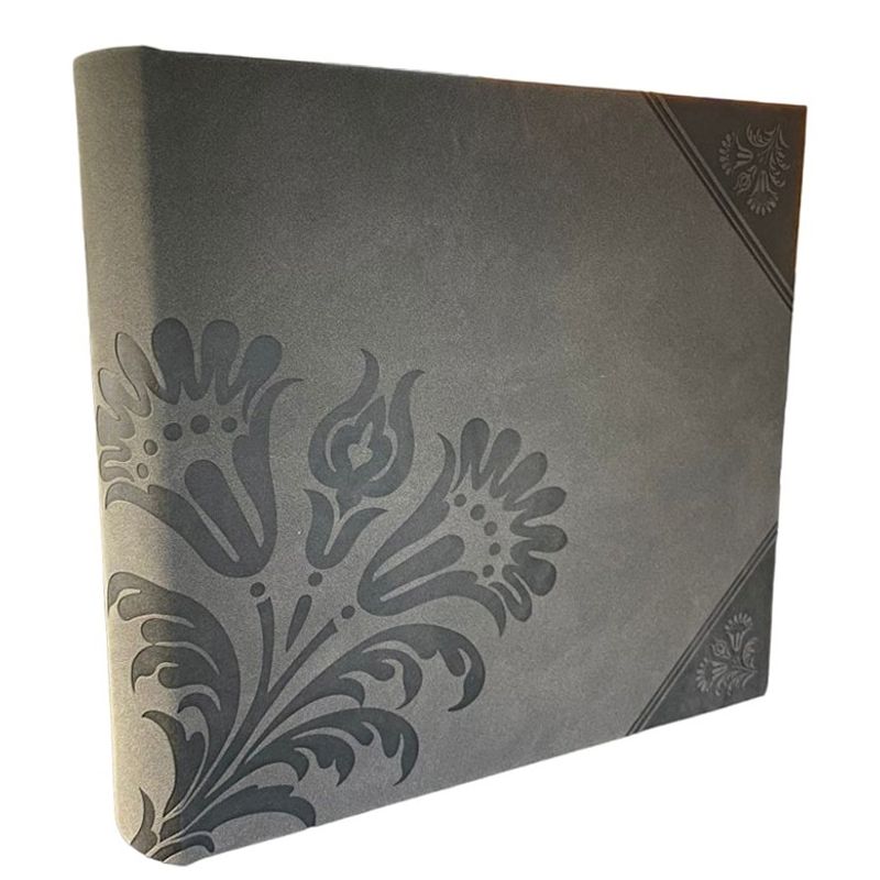 Market - Cadouri - Rame si albume foto - Album foto flower, stocare 200 poze 10x15 cm, coperta flori decorative, diverse culori culoare gri - Infinity.ro