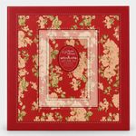 Market - Cadouri - Rame si albume foto - Album foto premium cu cutie, 500 poze 10x15 cm, 50 file, coperta carton gros, model floral vintage, 34x32x6 cm culoare rosu - Infinity.ro
