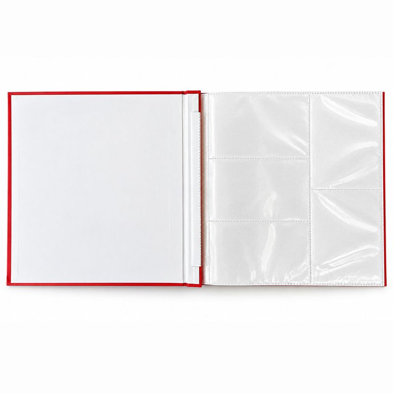 Market - Cadouri - Rame si albume foto - Album foto premium cu cutie, 500 poze 10x15 cm, 50 file, coperta carton gros, model floral vintage, 34x32x6 cm culoare rosu - Infinity.ro