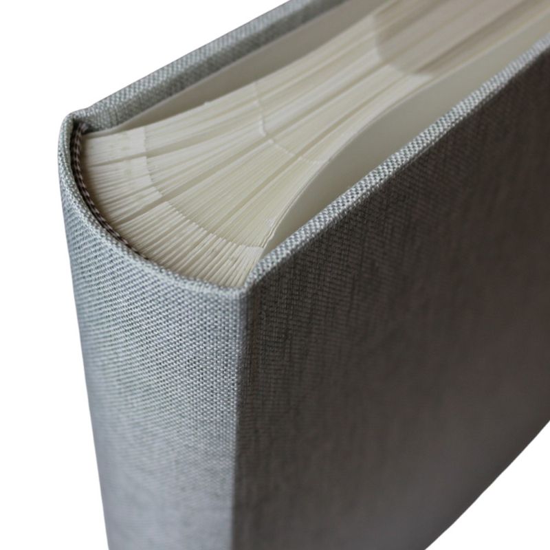 Market - Cadouri - Rame si albume foto - Album foto canvas book, capacitate 200 poze, format 10x15 cm, spatiu notite culoare gri - Infinity.ro